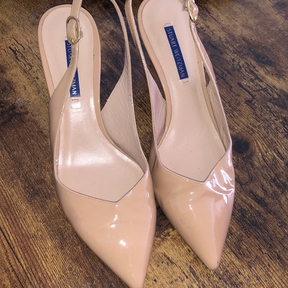 Stuart Weitzman Shoes - STUART WEITZMAN SLING BACK PATENT LEATHER HEELS ❤️❤️
